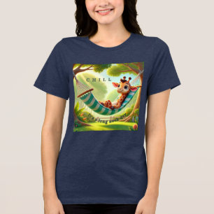 T-shirt En Tri-matière Chill - C'est une longue girafe de jour de cou
