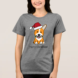T-shirt En Tri-matière chiot de chien Corgi Pembroke gallois chapeau de N