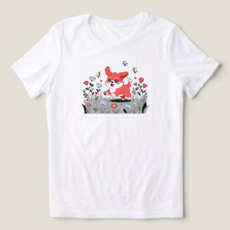 T-shirt En Tri-matière "Chiot de Kawaii avec des papillons | BKANC SEULEM
