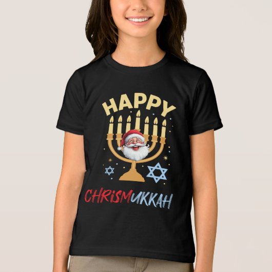 T-shirt En Tri-matière Chrismukkah, Family Chrismukkah (Recto)