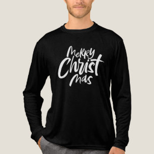 T-shirt En Tri-matière Christ Christian Joyeux Noël Lettres Jésus