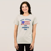 T-shirt En Tri-matière Christian custom template loves Jesus and America (Recto plein)