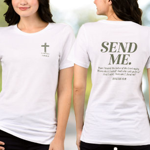 T-shirt En Tri-matière Christian Envoyez-moi Isaïe 6:8 Nom de l'Église Se