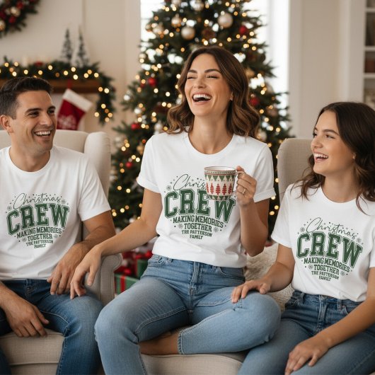 T-shirt En Tri-matière Christmas Crew Personalized Family Name