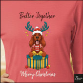 T-shirt En Tri-matière Christmas Irish Setter Red Reindeer Gift Graphic