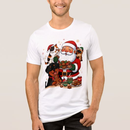 T-shirt En Tri-matière christmas, santa claus, holiday cookies, calico ca (Recto)