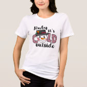 T-shirt En Tri-matière Christmas Sayings Girly rose Parties scintillant N (Recto)