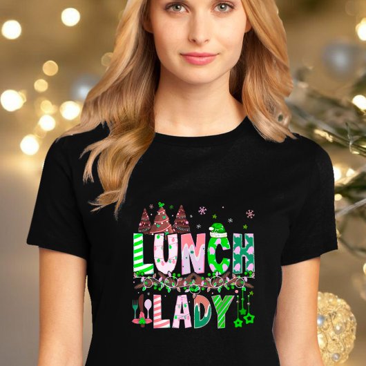 T-shirt En Tri-matière Christmas School Lunch Lady T-Shirt