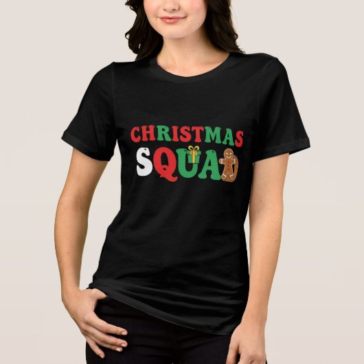 T-shirt En Tri-matière Christmas Squad | Fun Matching Holiday Team Design (Recto)