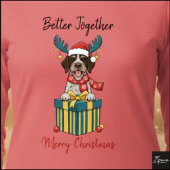 T-shirt En Tri-matière Christmas Wirehaired Pointer Reindeer Gift Graphic