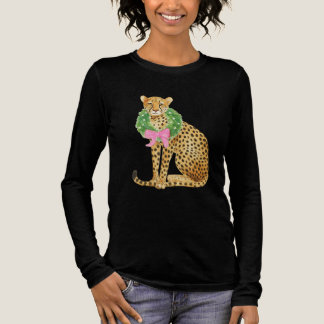 T-shirt En Tri-matière Christmas Wreath Leopard 
