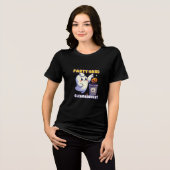 T-shirt En Tri-matière Chubby Kawaii Fantôme Jetant des ordures avec sage (Recto plein)