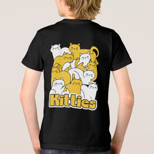 T-shirt En Tri-matière Chubby Kitties Design - Cat Art adorable (Verso)