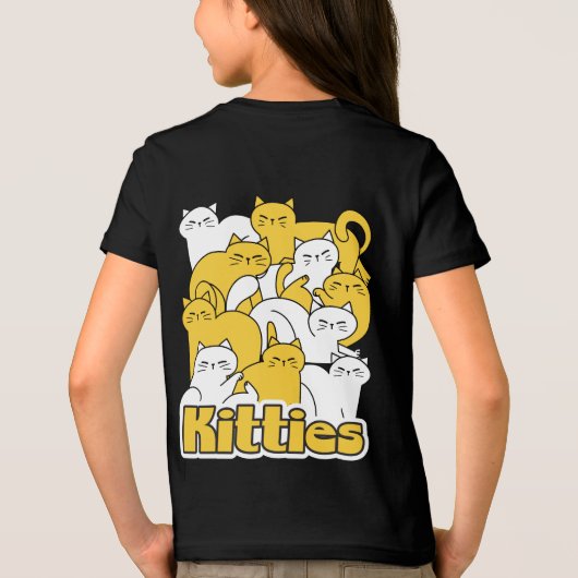 T-shirt En Tri-matière Chubby Kitties Design - Cat Art adorable (Verso)