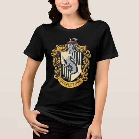 T-shirt En Tri-matière Cimier de Hufflepuff (Recto)