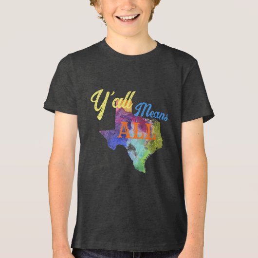 T-shirt En Tri-matière CISV Austin "Y'all Means All" Enfant (Recto)