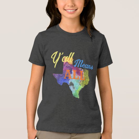 T-shirt En Tri-matière CISV Austin "Y'all Means All" Enfant (Recto)