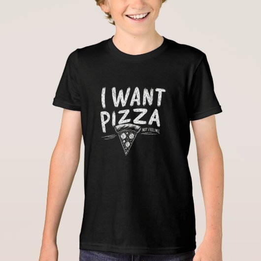 T-shirt En Tri-matière Citation Amusante De Pizza (Recto)