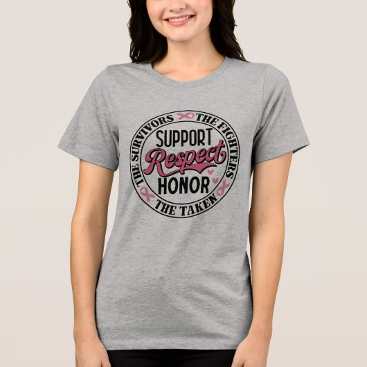 T-shirt En Tri-matière Citation complémentaire sur le cancer du sein (Recto)