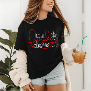 T-shirt En Tri-matière Citation de famille de la foi religieuse Noël