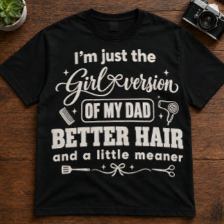 T-shirt En Tri-matière Citation de fille "Je suis juste la version fille"