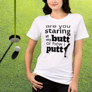 T-shirt En Tri-matière Citation de golf amusante à regarder à ma Butt ou 