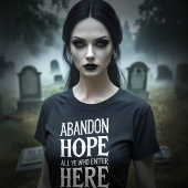 T-shirt En Tri-matière Citation d'Halloween Abandon Hope Tri-Blend