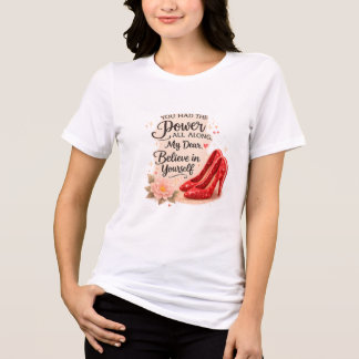 T-shirt En Tri-matière Citation Inspirante 'Vous Aviez le Pouvoir Depuis