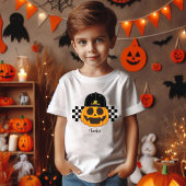 T-shirt En Tri-matière Citrouille Dude Toddler Retro Boys Halloween Autom