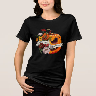 T-shirt En Tri-matière Citrouille Éffrayant doux Halloween Graphique T-Sh