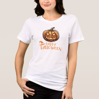 T-shirt En Tri-matière Citrouille éffrayant, Vibe d'Halloween