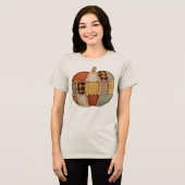 T-shirt En Tri-matière Citrouille Patchwork (Recto plein)