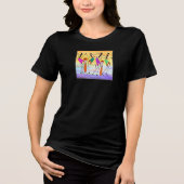 T-shirt En Tri-matière Clair, élégant, Expression du bonheur, Noir (Recto)