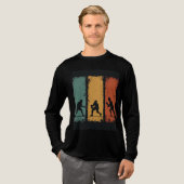 T-shirt En Tri-matière Classic Karate Silhouette Long Sleeve T-Shirt (Recto complet)