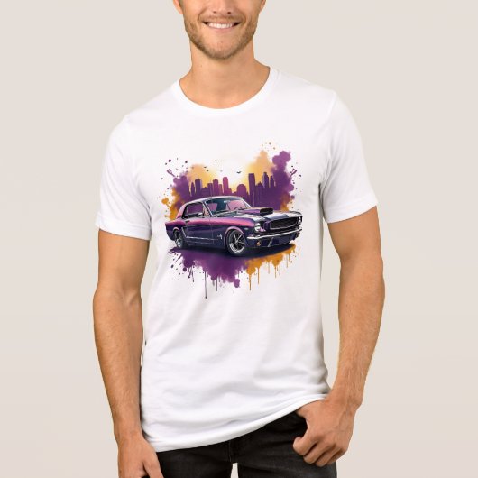 T-shirt En Tri-matière Classic Mustang Muscle Car T-Shirt (Recto)