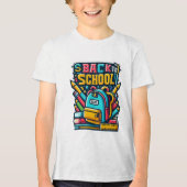 T-shirt En Tri-matière Classique drôle mignonne chemise moderne Retour à  (Recto)