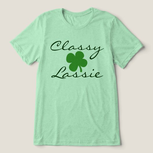 T-shirt En Tri-matière Classy Lassie Fête de la Saint-Patrick féminine (Design Recto)