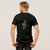 T-shirt En Tri-matière Clef Or Et Notes (Verso intégral)