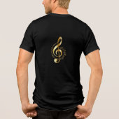 T-shirt En Tri-matière Clef Or Et Notes (Verso)