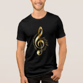 T-shirt En Tri-matière Clef Or Et Notes (Recto)