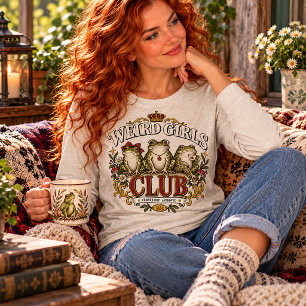 T-shirt En Tri-matière Club de Filles Bizarres Grenouille Drôle Botanique