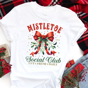 T-shirt En Tri-matière Club Social Mistletoe Coquette Noël