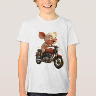 T-shirt En Tri-matière cochon sur un porc
