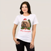 T-shirt En Tri-matière Cocker spaniel Noël (Recto plein)