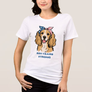 T-shirt En Tri-matière Cocker Spaniel Patriotique