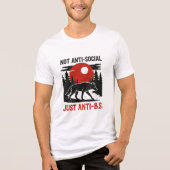 T-shirt En Tri-matière Code de Loup Solitaire – Pas Antisocial, Juste Con (Recto)