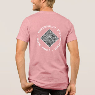 T-shirt En Tri-matière Code QR personnalisé et texte personnalisé votre d