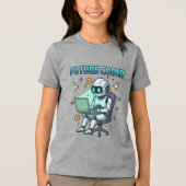 T-shirt En Tri-matière Codeur du futur – Conception de codage de robot mi (Recto)
