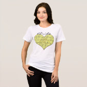 T-shirt En Tri-matière Coeur de la mariée (Recto plein)