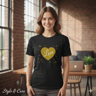 T-shirt En Tri-matière Cœur de la Saint-Valentin Graphiquement Conçu